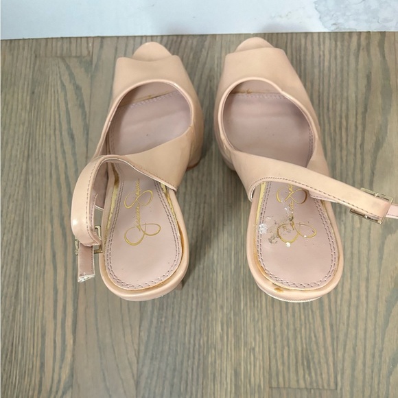 Jessica Simpson Solano Nude Tan Rose Gold Champagne Slingback Heels Pumps size 8 - Picture 9 of 12